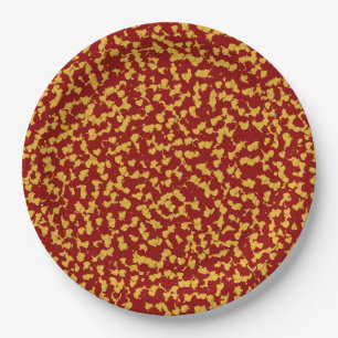 Foil Confetti Hearts, Red-Gold-PAPER-TELLER Pappteller