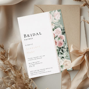 FOIL Dusty Rose Gold Sage Modernes Brautparty Folieneinladung