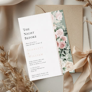 FOIL Dusty Rose Moderne Hochzeit Die Nacht Vorher Folieneinladung