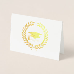 Foil Etched Cap and Blätter Abschluss Card Folienkarte