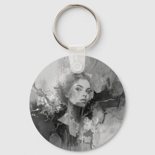 Foil Favor - weibliche Portraitkunst, zeitgenössis Schlüsselanhänger