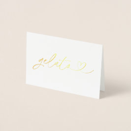 Foil Gelato Food Label Wedding Table Card Folienkarte