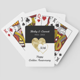 Foil Gold Hearts Spielkarten