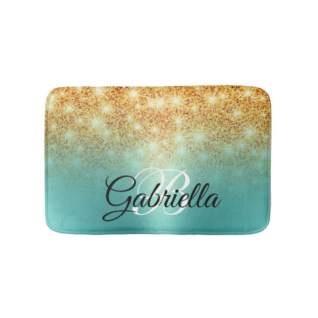 Foil Golden Glitzer Badematte (Vorderseite)