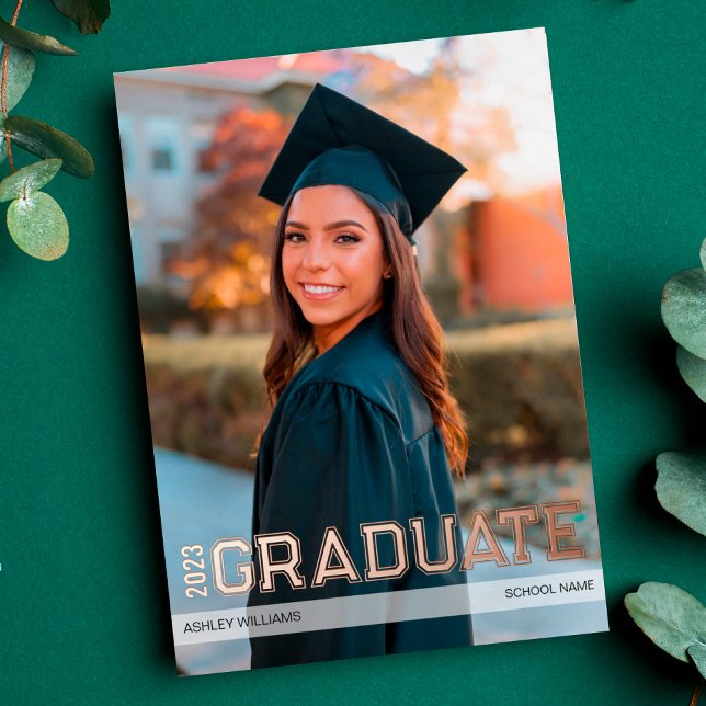 Foil Graduation Faire-part College Lycée (Créateur téléchargé)