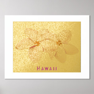 Foil Hawaii Plumeria Blume Print Foliendrucke