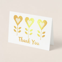 Foil Heart Blume Vielen Dank Grußkarten Folienkarte