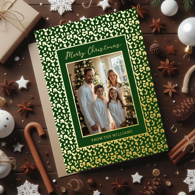 Foil Holiday Editable Weihnachtskarte Vorlage Gold (Von Creator hochgeladen)