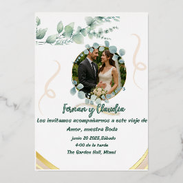  Foil invitacion de ensueno Boda Folieneinladung