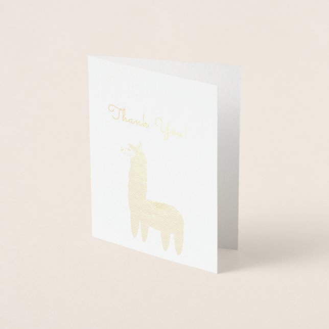 Foil Llama Carte de remerciements (Devant)