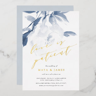 FOIL Love Est Une Carte De Remise Mariage Patient