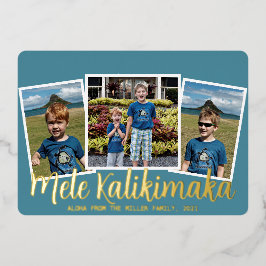 Foil Mele Kalikimaka Frohe Weihnachtskarte Folien Feiertagskarte