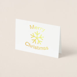 Foil Merry Christmas Snowflake - 3x5 Faltkarte Folienkarte
