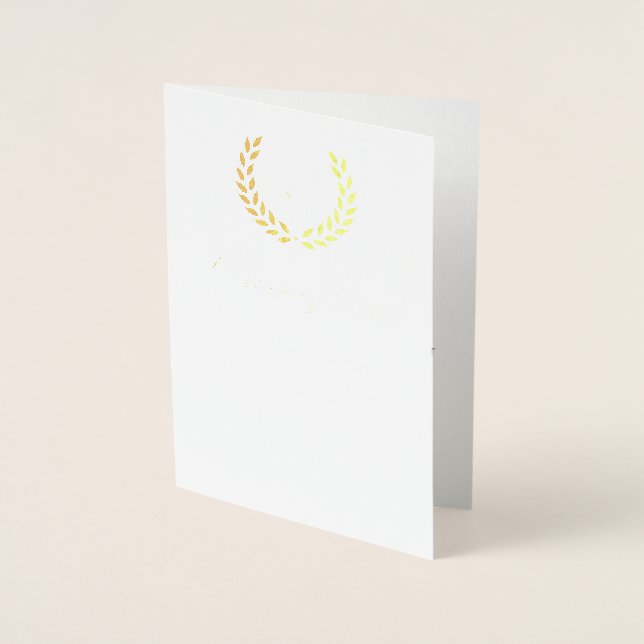 Foil Monogram College Faire-part de graduation (Devant)