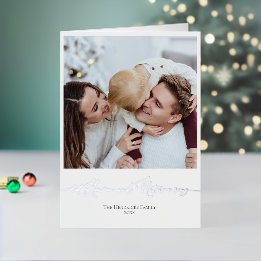 Foil Neutre Carte de Noël Photo personnalisée de l