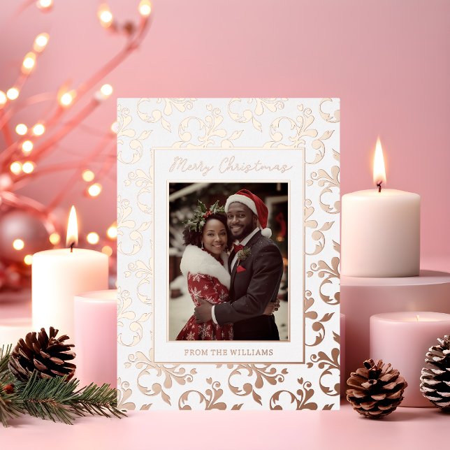 Foil nouvellement marié Carte de Noël personnalisé (Créateur téléchargé)