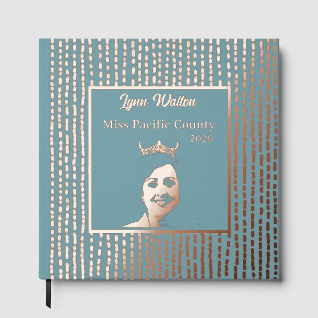 Foil Pageant Crown Foto Scrapbook-CSTM Titel Gästebuch (Vorderseite)