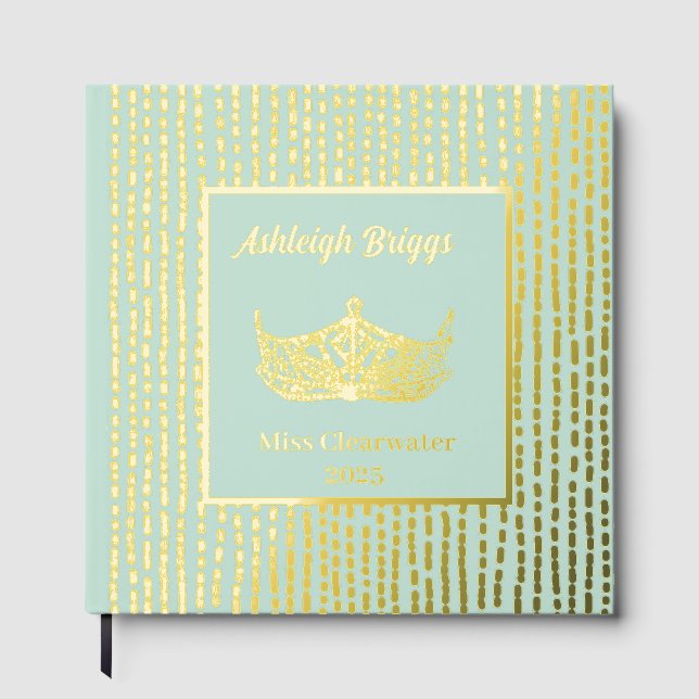 Foil Pageant Crown Foto Scrapbook mit Vordertext Gästebuch (Vorderseite)