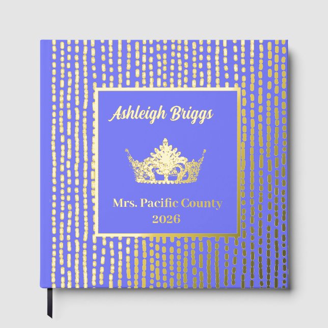 Foil Pageant Crown Foto Scrapbook mit Vordertext Gästebuch (Vorderseite)