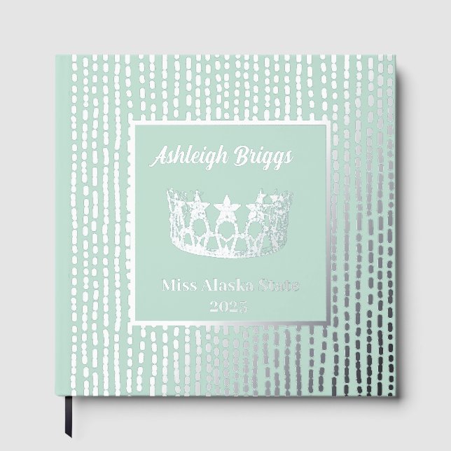 Foil Pageant Star Crown Foto Scrapbook Fronttext Gästebuch (Vorderseite)