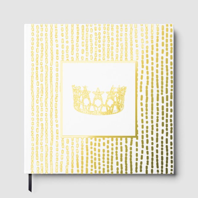 Foil Pageant Star Crown Foto Scrapbook-NO-Text Gästebuch (Vorderseite)