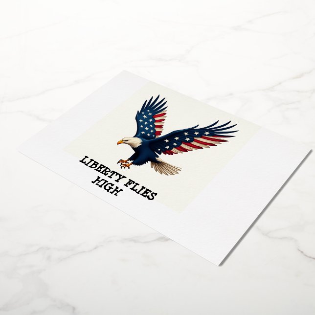 Foil Patriotic Adle 4. Juli Einladung (Gedreht)