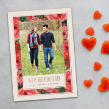 Foil Rose Rahmen Valentine's Day Foto Card - Elfen
