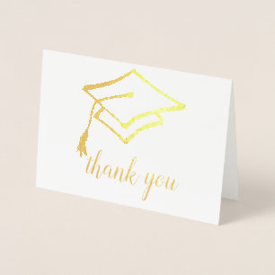 Foil script & graduate cap & tassel design folienkarte