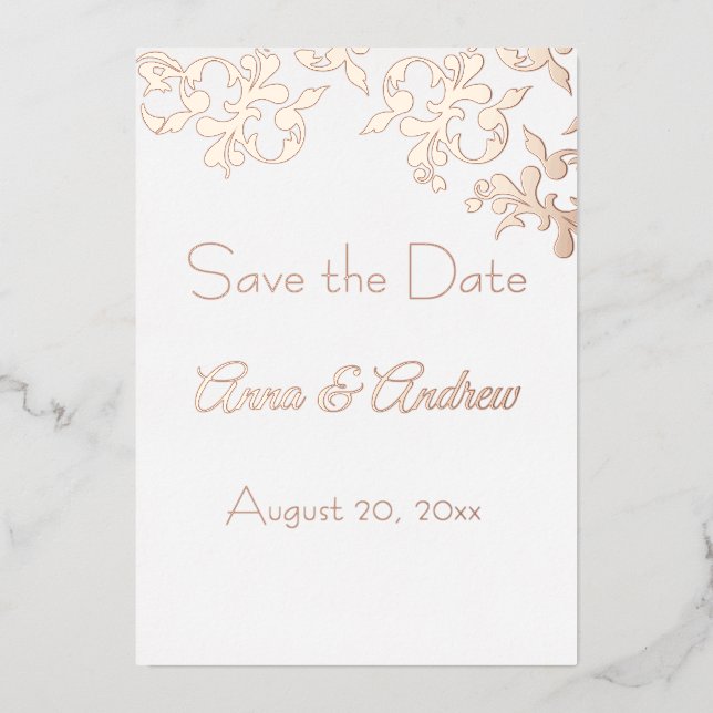 Foil Scrolls Save the Data Foil Einladung (Vorderseite)