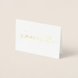 Foil S'mores Food Label Wedding Table Card Folienkarte