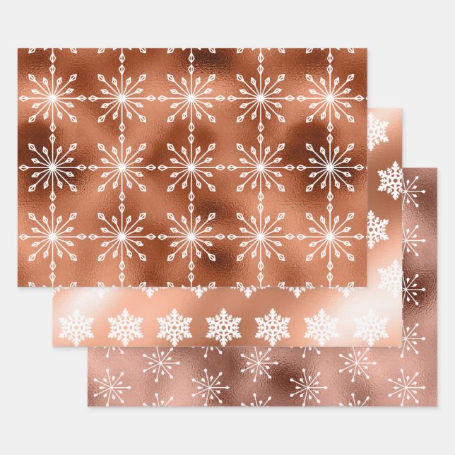Foil Snowflakes Weihnachten Geschenkpapier Set (Set)
