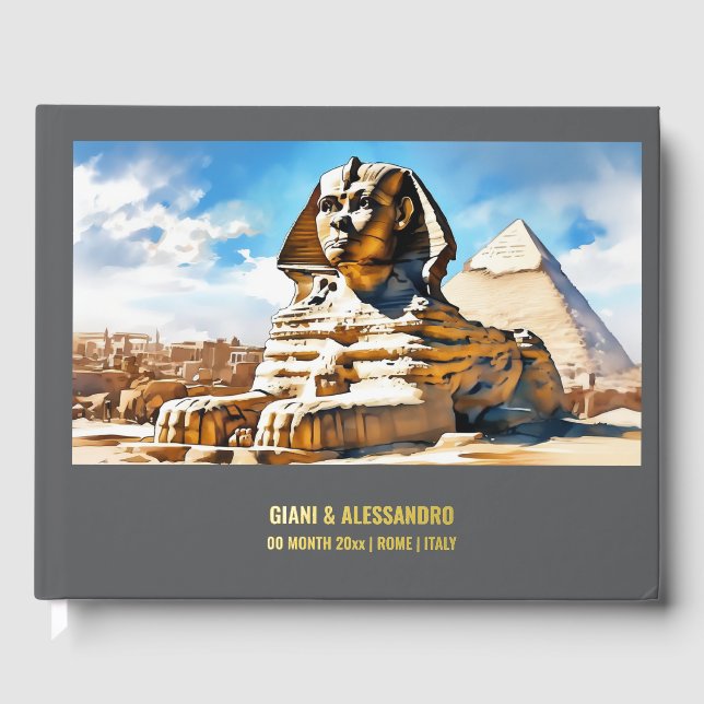 Foil Sphinx Ägypten Kairo Gizeh Wasserfarbenreise Gästebuch (Vorderseite)