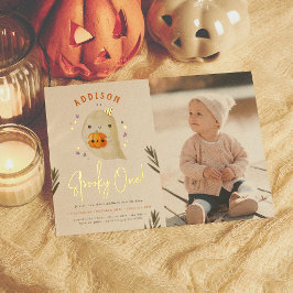 Foil Spooky One Halloween Erstes Foto Folieneinladung