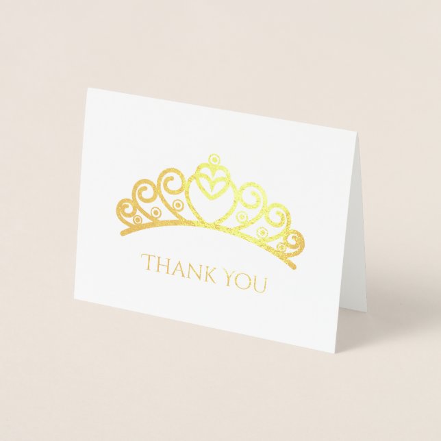 Foil Tiara Carte de remerciements (Devant)