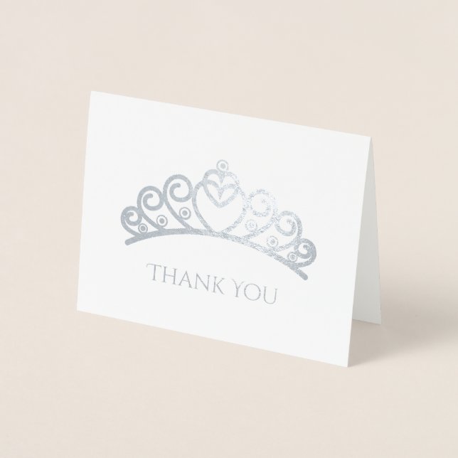 Foil Tiara Danke-Karte Folienkarte (Vorderseite)