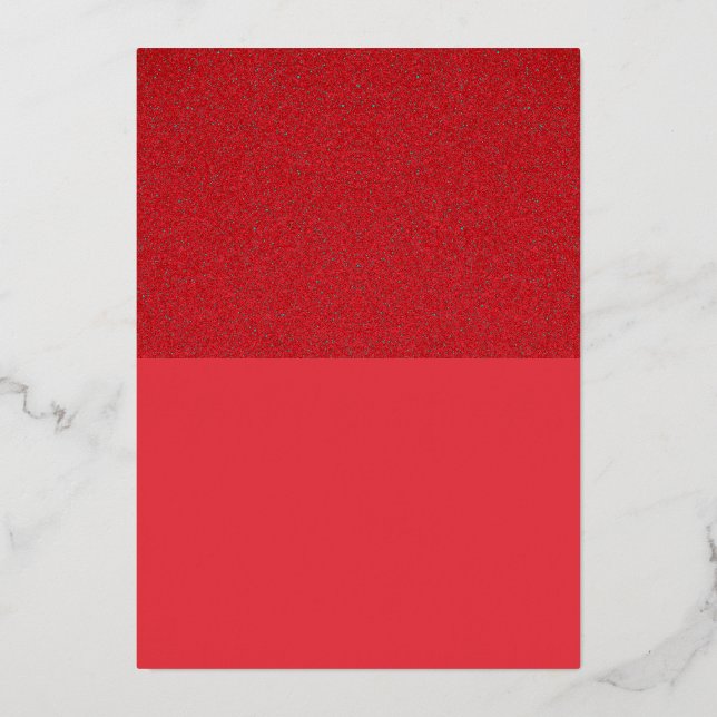 Foil Top Tomato Red Custom Einladung (Vorderseite)