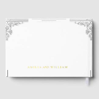 Foil Wedding Guest Book - Elegantes Minimalistisch Gästebuch