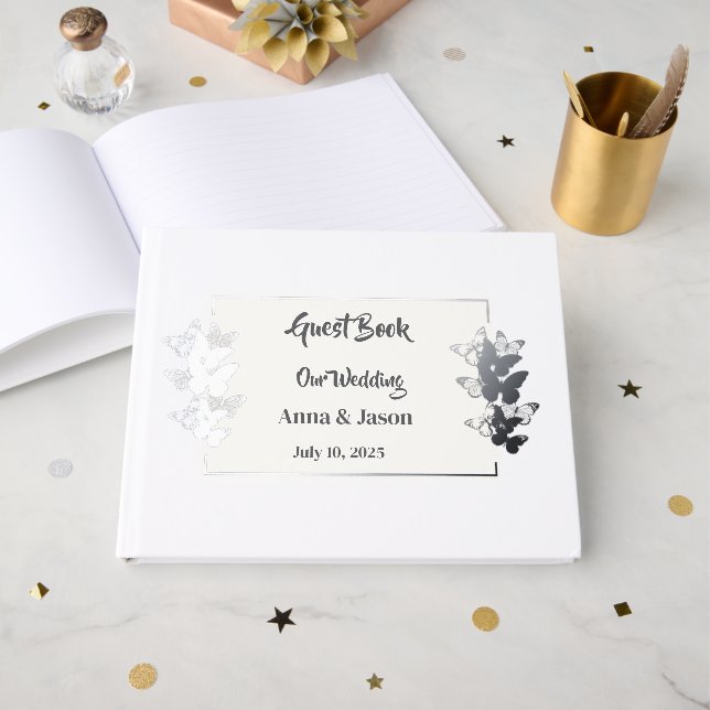 Foil Wedding Guestbook Gästebuch (Vorderseite offen)