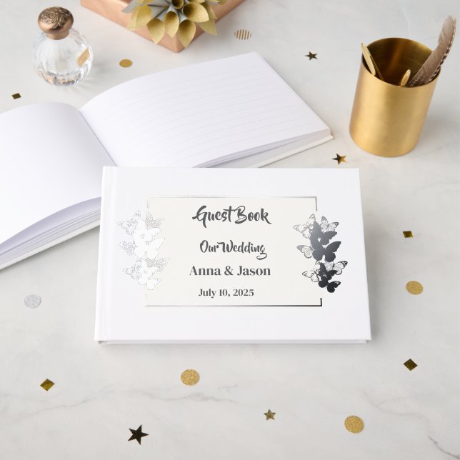 Foil Wedding Guestbook Gästebuch (Vorderseite Offen)