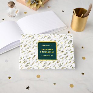 Foil wedding leaf sprig muster country wedung gästebuch