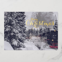 Foil Winter Christmas Wunschpostkarte Folien Feiertagskarte