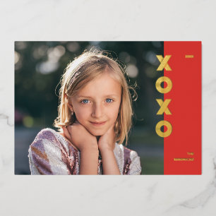 Foil XOXO Carte photo de la Saint Valentin - Crims