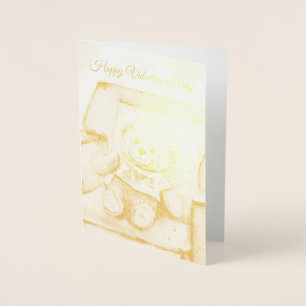 Foiled Card - Happy Valentine's Day Grußkarte Folienkarte