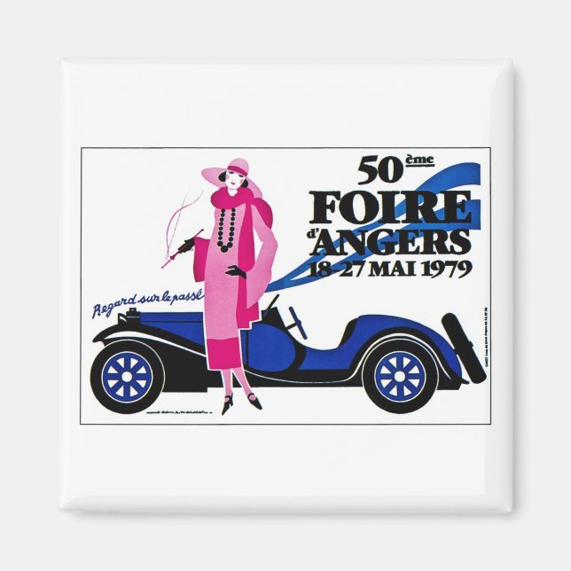Foire d'Angers - Vintage französische Werbung Magnet (Vorne)