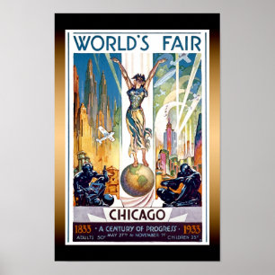 Foire mondiale de Chicago 1933 - Art déco rétro vi
