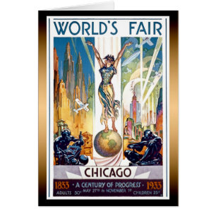 Foire mondiale de Chicago 1933 - Art Déco Rétro Vi