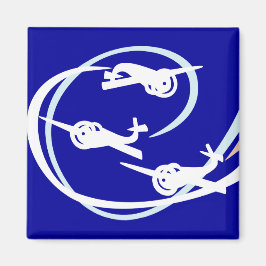 Fokker Air Show weiß und blau Magnet