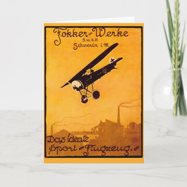 Fokker Worke Poster zu Notecards Karte (Vorderseite)
