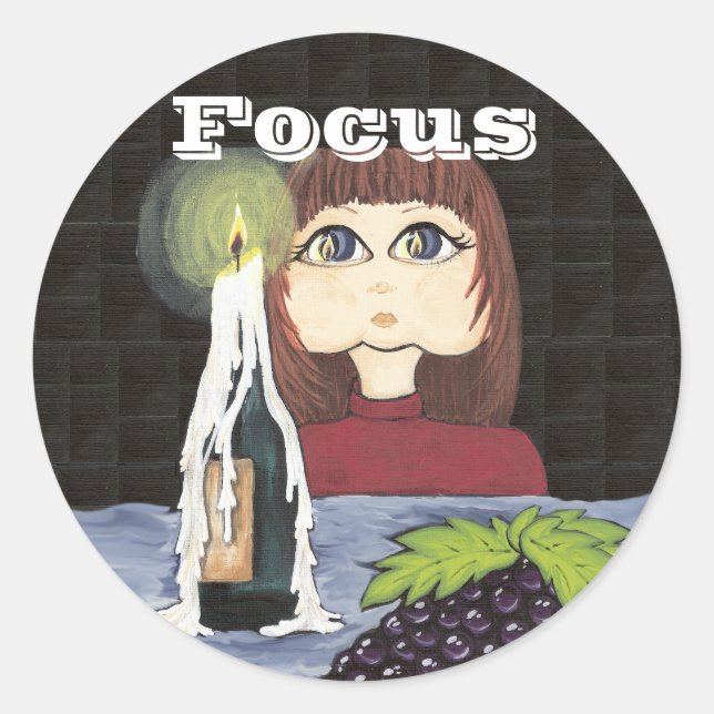 Fokus auf Candle Work Sticker (Vorderseite)