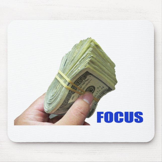 FOKUS auf dem GELD Mousepad (Vorne)